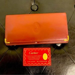 EUC Authentic Cartier Long Wallet with Authenticity Card